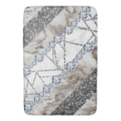 Grey Marble Stone Modern Abstract Badmat (Voorkant Verticaal)