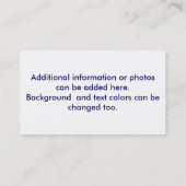 Grey Mare Carousel Horse Zakelijke Kaarten Visitekaartje (Achterkant)