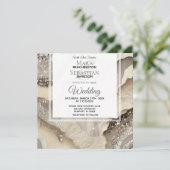 *~*Grey Marmeren ZILVEREN AGAAT RSVP QR AR66 Bruil Kaart (Staand voorkant)