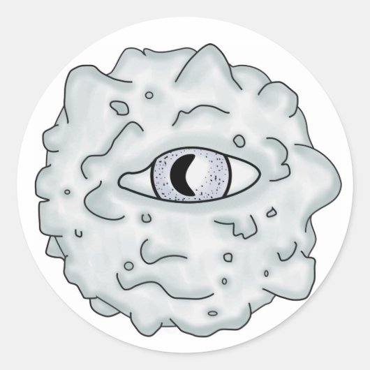 Grey Meaty Eyeball Sticker (Voorkant)