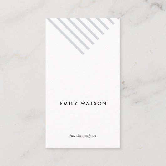Grey minimalist elegant classy modern geometric visitekaartje (Voorkant)