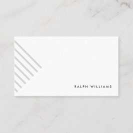 Grey minimalist simple elegant modern lines card visitekaartje