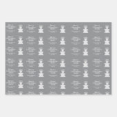 Grey Minimalist Xmas Elegant Modern  Inpakpapier Vel (Voorkant 3)