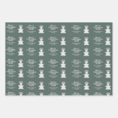 Grey Minimalist Xmas Elegant Modern  Inpakpapier Vel (Voorkant 2)