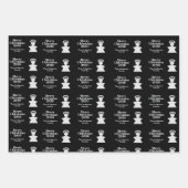 Grey Minimalist Xmas Elegant Modern  Inpakpapier Vel (Voorkant)