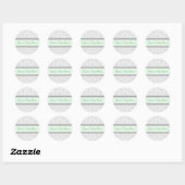 Grey Mint Damask Baby shower Favor Stickers (Vel)