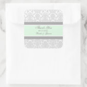 Grey Mint Damask Dank u bruiloft gunst Labels (Tas)
