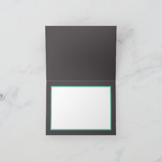 Grey Mint wit bloemenboeket dank u Kaart (Binnen)