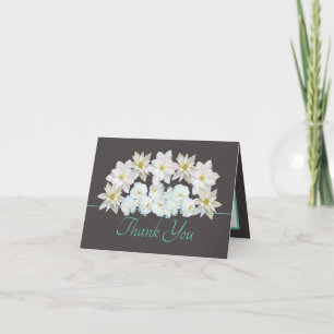 Grey Mint  wit bloemenboeket dank u Kaart