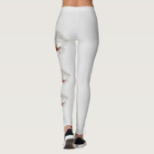 Grey Mississippi State Flower Magnolia Leggings (Achterkant)
