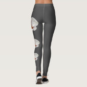 Grey Mississippi State Flower Magnolia Leggings (Achterkant)