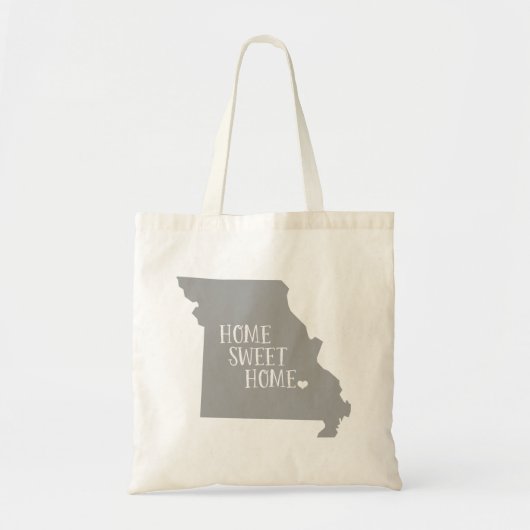 Grey Missouri Home Sweet Home State Canvas tas