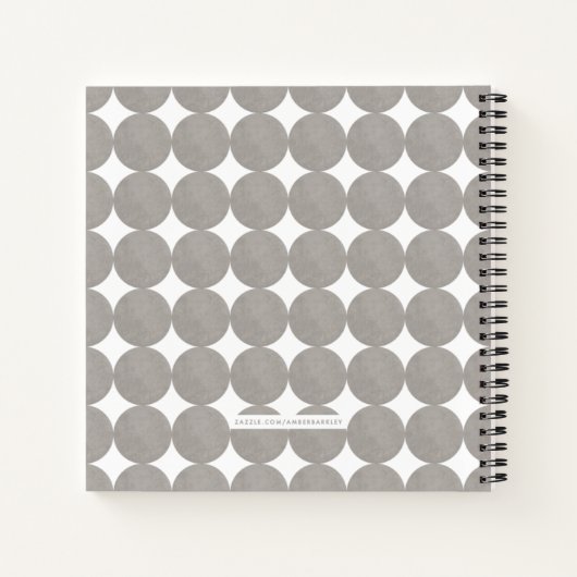 Grey Modern Arch Custom Photo Album Journal Notitieboek (Achterkant)