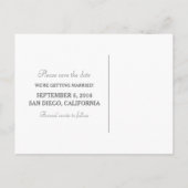 Grey Modern Bohemian Save the Date Briefkaart (Achterkant)