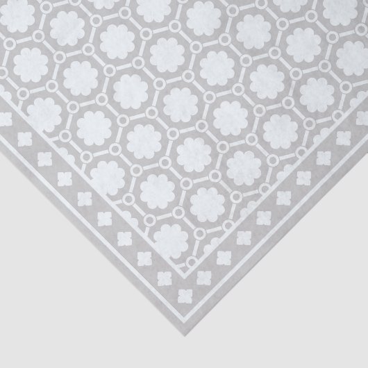 Grey Modern Bone Inlay Decoupage Paper Tissuepapier (Detail)