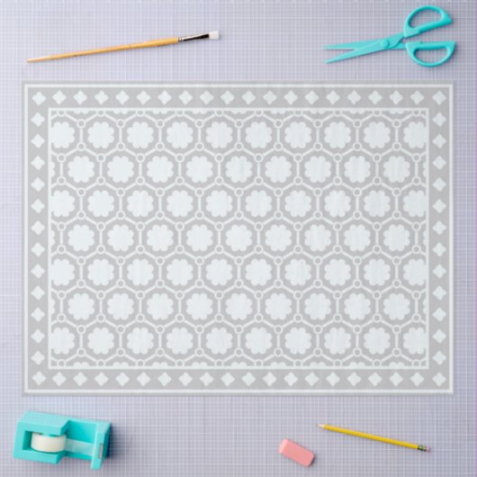 Grey Modern Bone Inlay Decoupage Paper Tissuepapier (Craft)