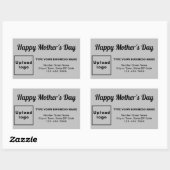 Grey Moeder Day Business Rectangle Sticker (Vel)