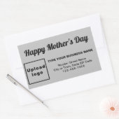 Grey Moeder Day Business Rectangle Sticker (Envelop)