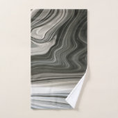 Grey Monotone Artistic Acrylic Pour Abstract Bad Handdoek (Handdoek)