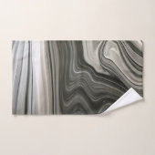 Grey Monotone Artistic Acrylic Pour Abstract Bad Handdoek (Handdoek)