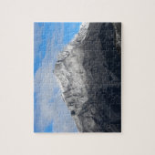 Grey Mountain Peak, Cloudy Blue Sky Legpuzzel (Verticaal)