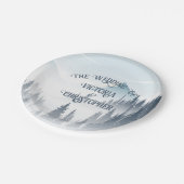 Grey Mountain Wilderness Winter Wedding Custom Papieren Bordje (Gekanteld)