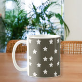 Grey Mug with White Stars Koffiemok