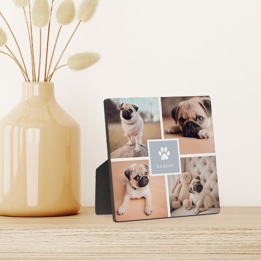 Grey | Naam en foto's plakken van honden Fotoplaat