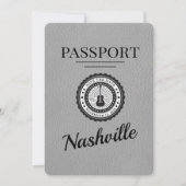Grey Nashville Passport Bewaar de datum Save The Date (Voorkant)