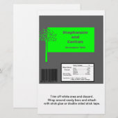 Grey/Neon Green Tree Weddenschap Grote Snoep Wrapp (Voorkant / Achterkant)