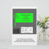 Grey/Neon Green Tree Weddenschap Grote Snoep Wrapp (Staand voorkant)