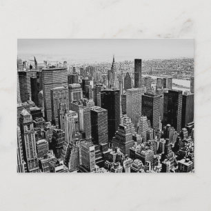 Grey New York City Naight Post Card Briefkaart