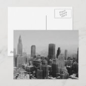 Grey New York City Night Briefkaart (Voorkant / Achterkant)