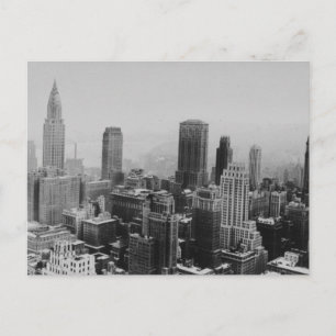 Grey New York City Night Briefkaart