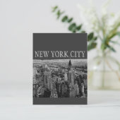 Grey New York City Panorama Briefkaarten (Staand voorkant)
