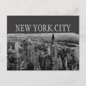 Grey New York City Panorama Briefkaarten (Voorkant)