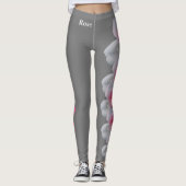 Grey New York State Flower (het Roos) Leggings (Voorkant)