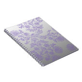 Grey Notebook with Purple Floral Notitieboek (Rechterzijde)