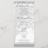 Grey Oak Tree Winter Wedding Programma Programmakaart (Achterkant)