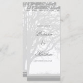 Grey Oak Tree Winter Wedding Programma Programmakaart (Voorkant / Achterkant)