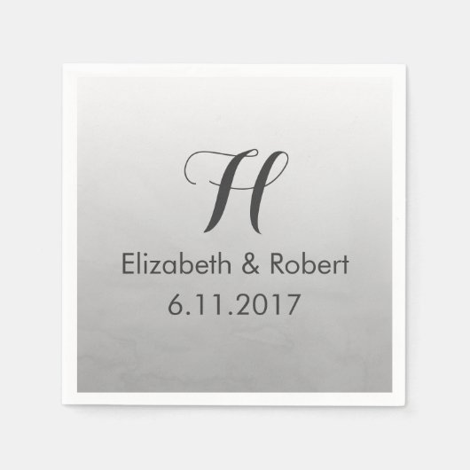 Grey Ombre Waterverf Servetten (Voorkant)