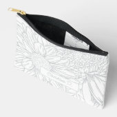 Grey on White Chrysanthemums with Name Etui (Open)