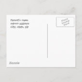 Grey Open huis briefkaart (Achterkant)