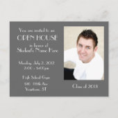 Grey Open huis briefkaart (Voorkant)