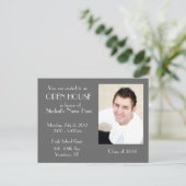 Grey Open huis briefkaart (Staand voorkant)