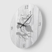 Grey Owl Wall Clock Grote Klok (Hoek)