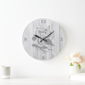 Grey Owl Wall Clock Grote Klok (Huis)