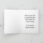 Grey Paard en bruidegom dank u huisdier zittende K Kaart (Binnen)