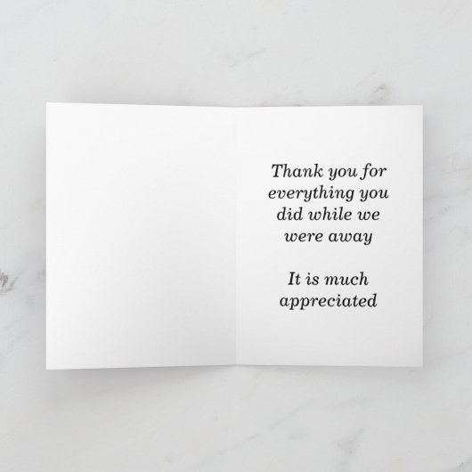 Grey Paard en bruidegom dank u huisdier zittende K Kaart (Binnen)