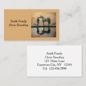 Grey Paard en bruidegom OTTB Visitekaartje (Voorkant / Achterkant)